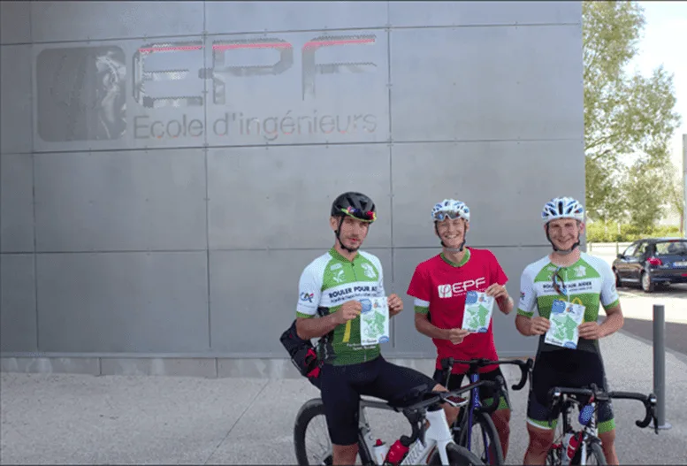 Top départ du projet «Rouler pour aider» une aventure sportive et solidaire par un étudiant EPF !